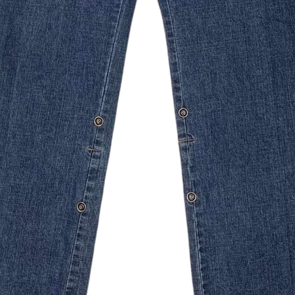 Vtg Northern Reflections Blue Jeans Size 12 Convertible Roll Tab Leg Denim Y2K - Picture 3 of 12